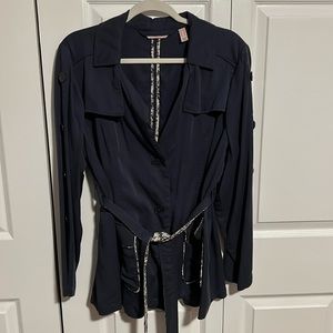 Brand new never worn Laurie Felt size 18 blazer/jacket. Navy with floral pattern